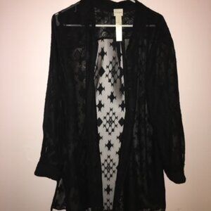 Chico's Sheer Black Tunic, Chico's Size 3